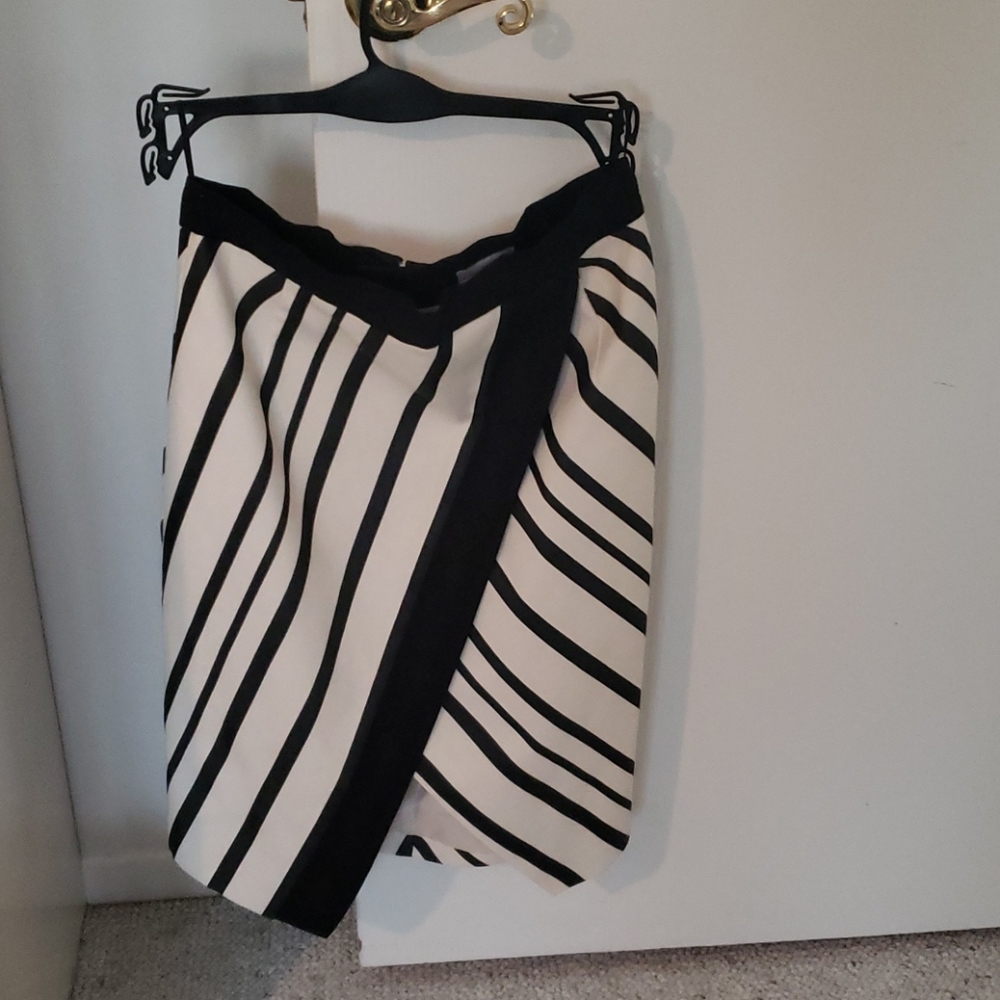 Black and cream skirt